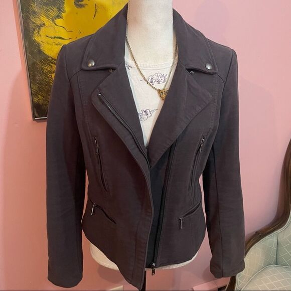 💥Host Pick!💥 Joie Seabrooke Steel Grey Soft Brushed Quilted Moto Jacket - Picture 5 of 16